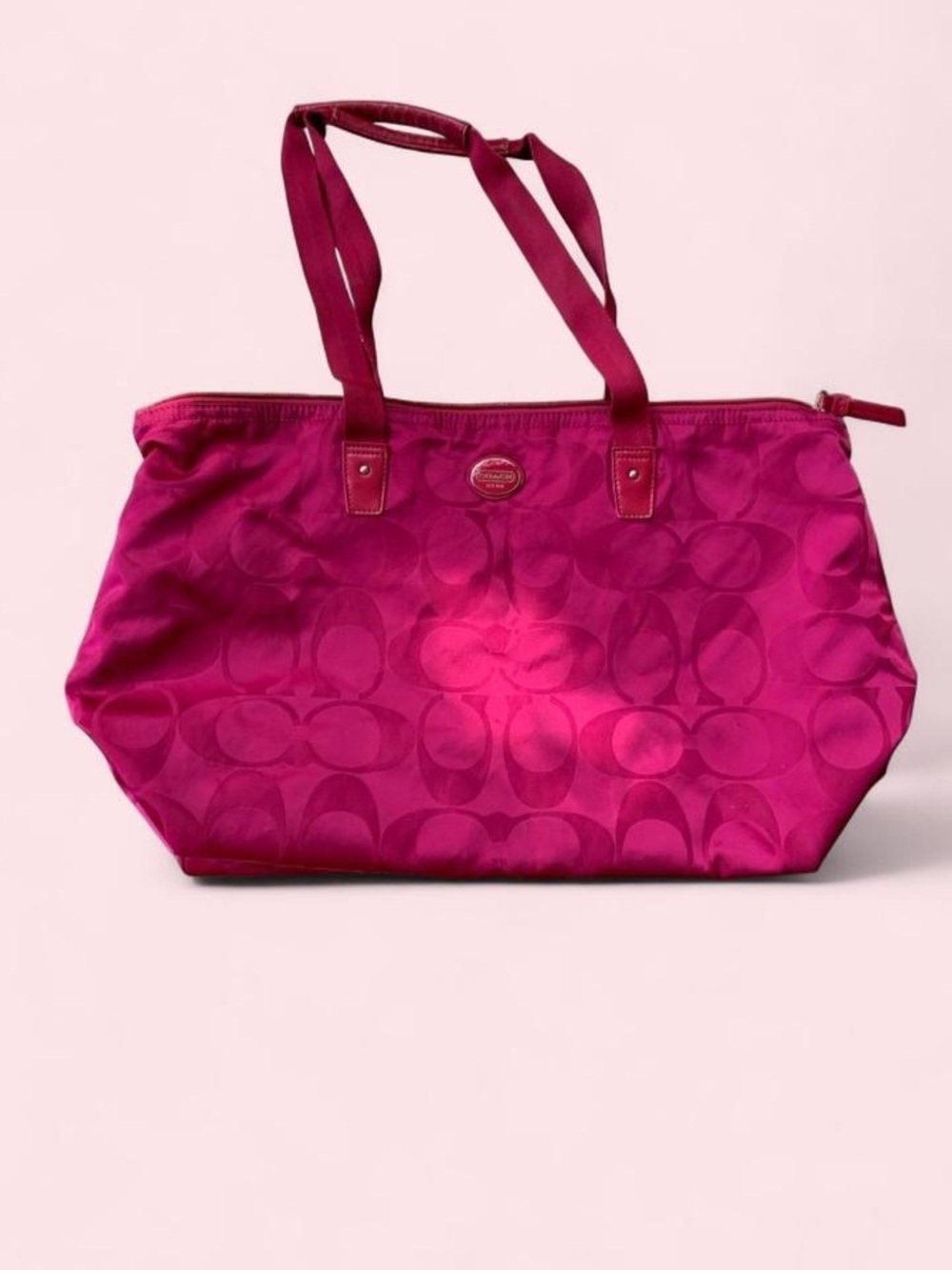 Coach Fuchsia Signature Shoulder Tote